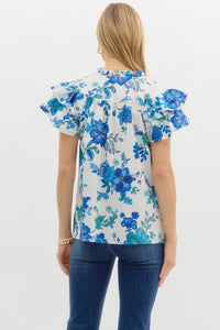 Pleasant Afternoon Top - Blue