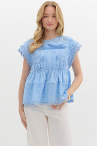 Softly Pleated Top - Chambray