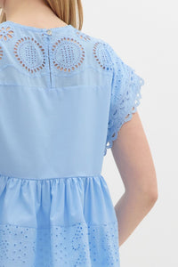 Softly Pleated Top - Chambray