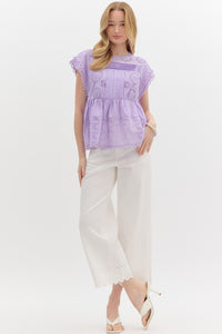 Softly Pleated Top - Lavender