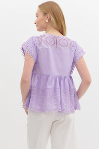 Softly Pleated Top - Lavender