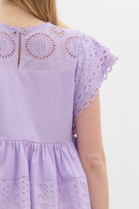 Softly Pleated Top - Lavender