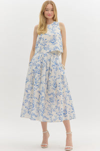 Fresh Start Top - Cream/Blue