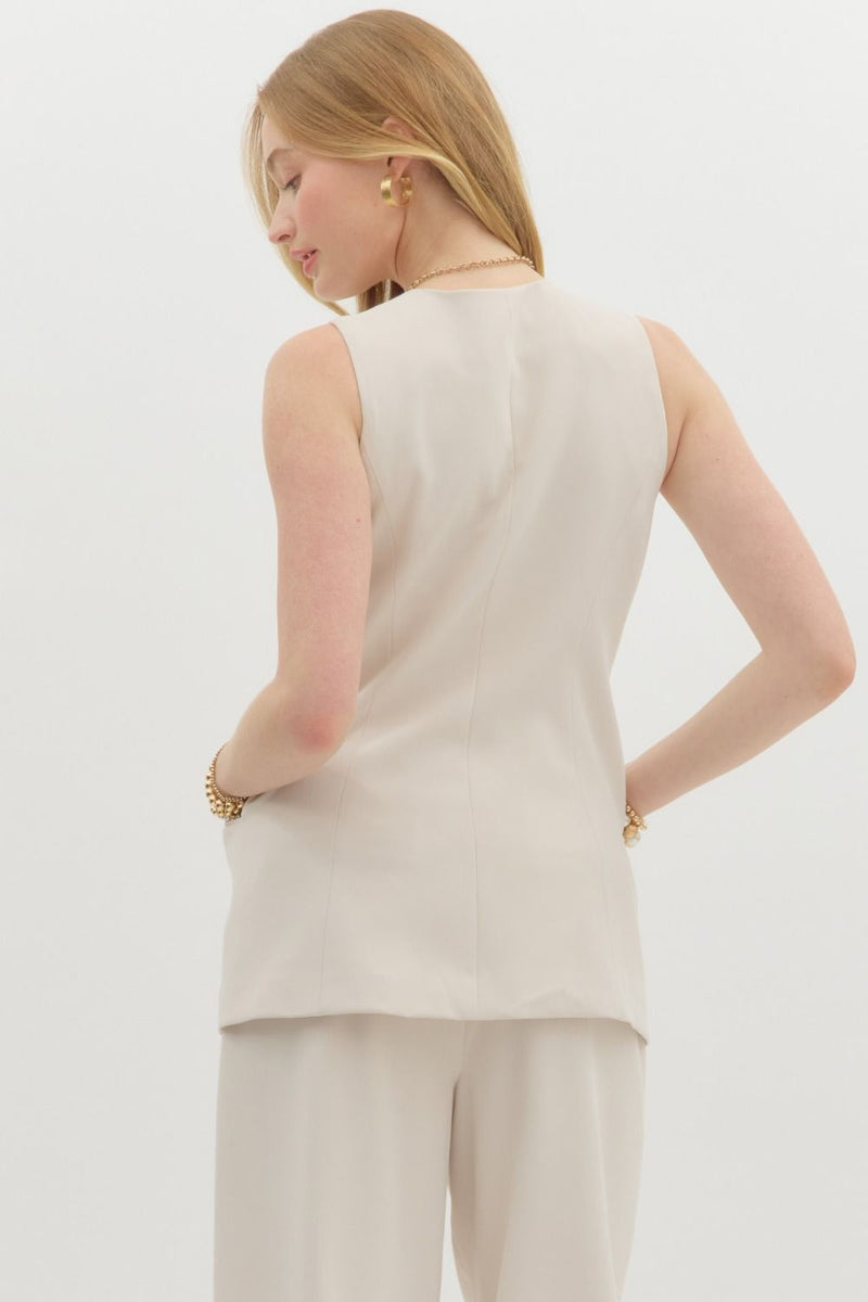 Sophisticated Charm Top - Sand