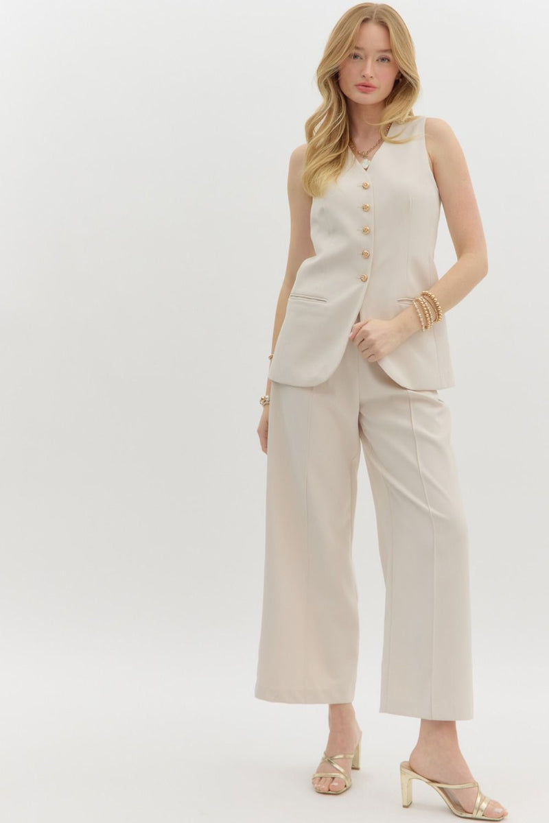 Sophisticated Charm Top - Sand