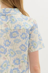 Dotted In Pearls Top - Blue