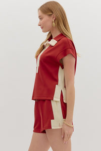 Pick Up The Pace Top - Brick