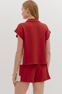 Pick Up The Pace Top - Brick