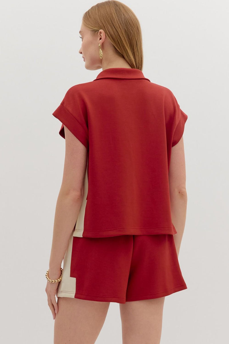 Pick Up The Pace Top - Brick