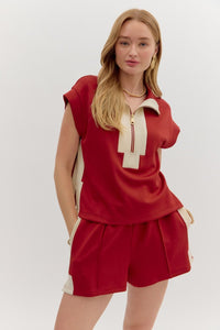 Pick Up The Pace Top - Brick