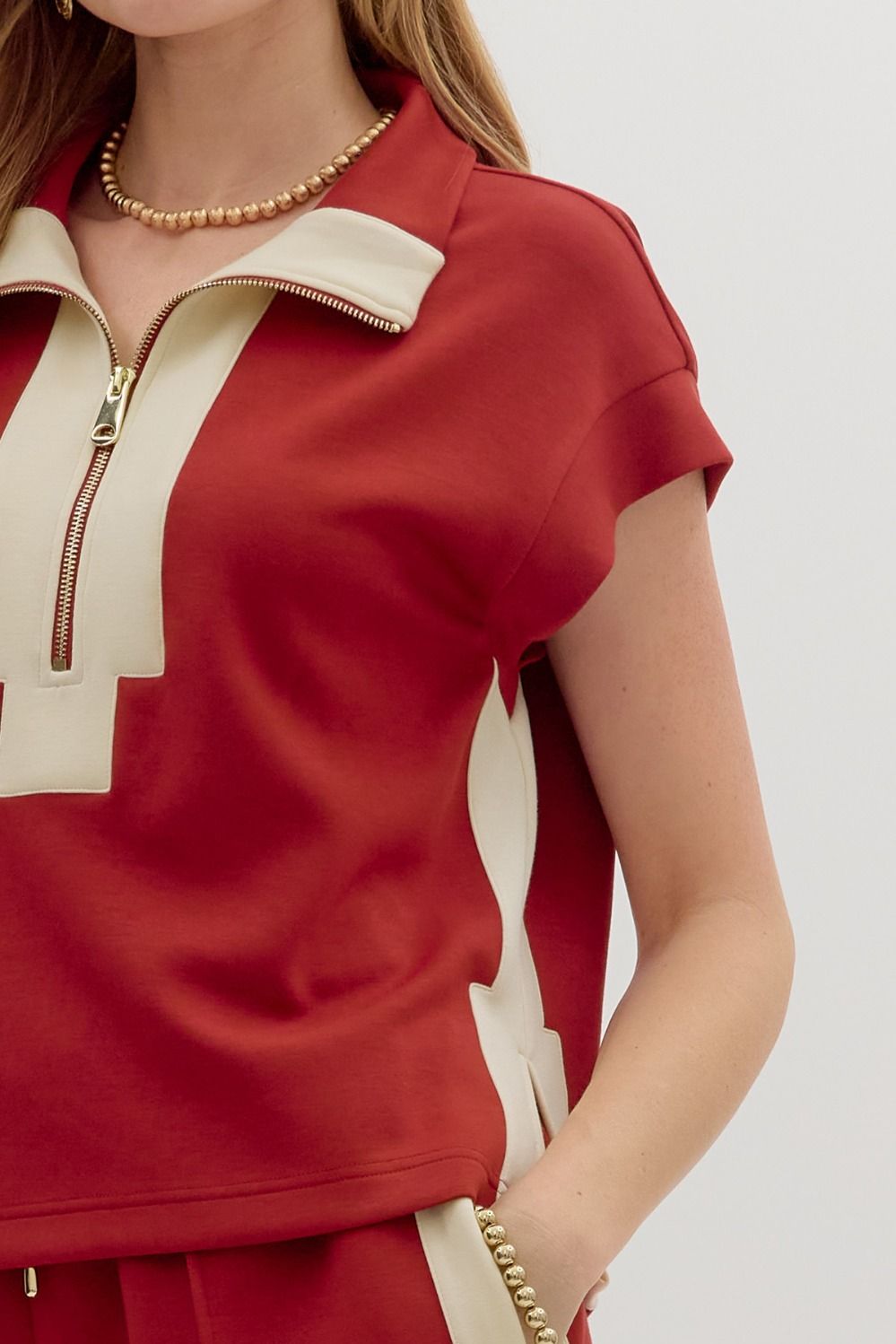 Pick Up The Pace Top - Brick