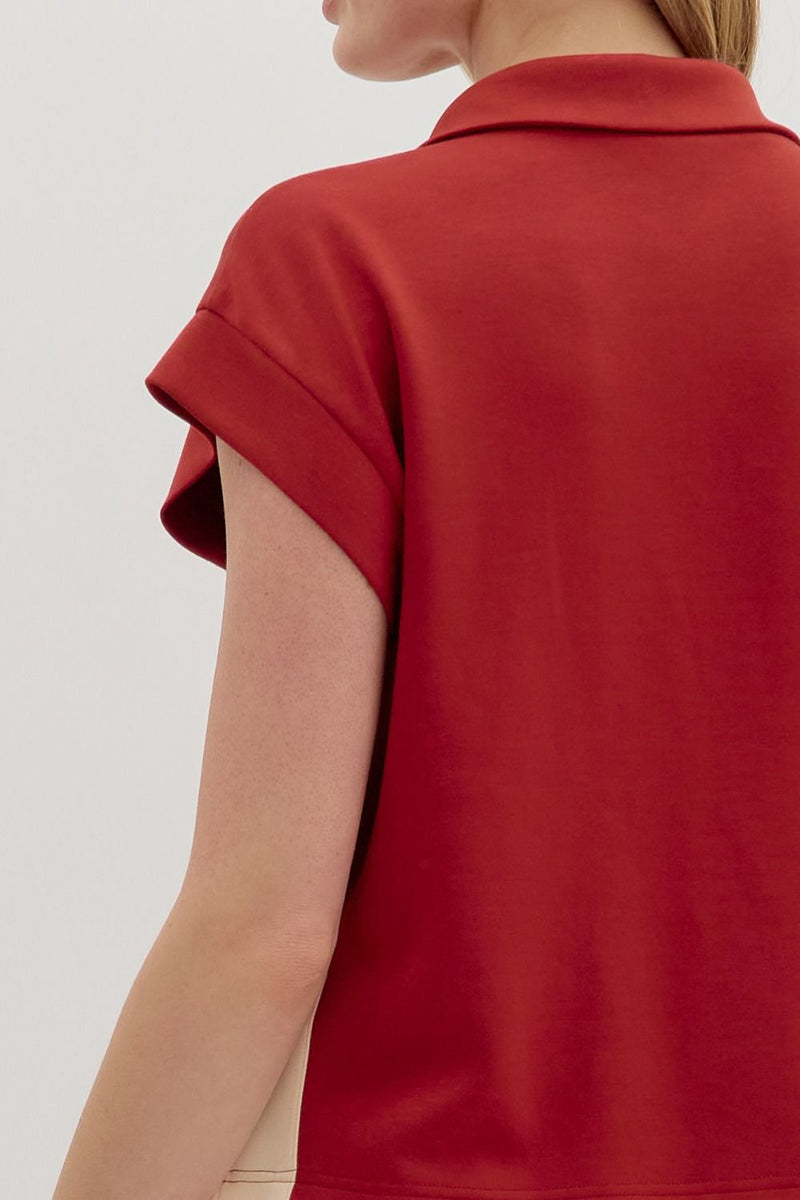 Pick Up The Pace Top - Brick