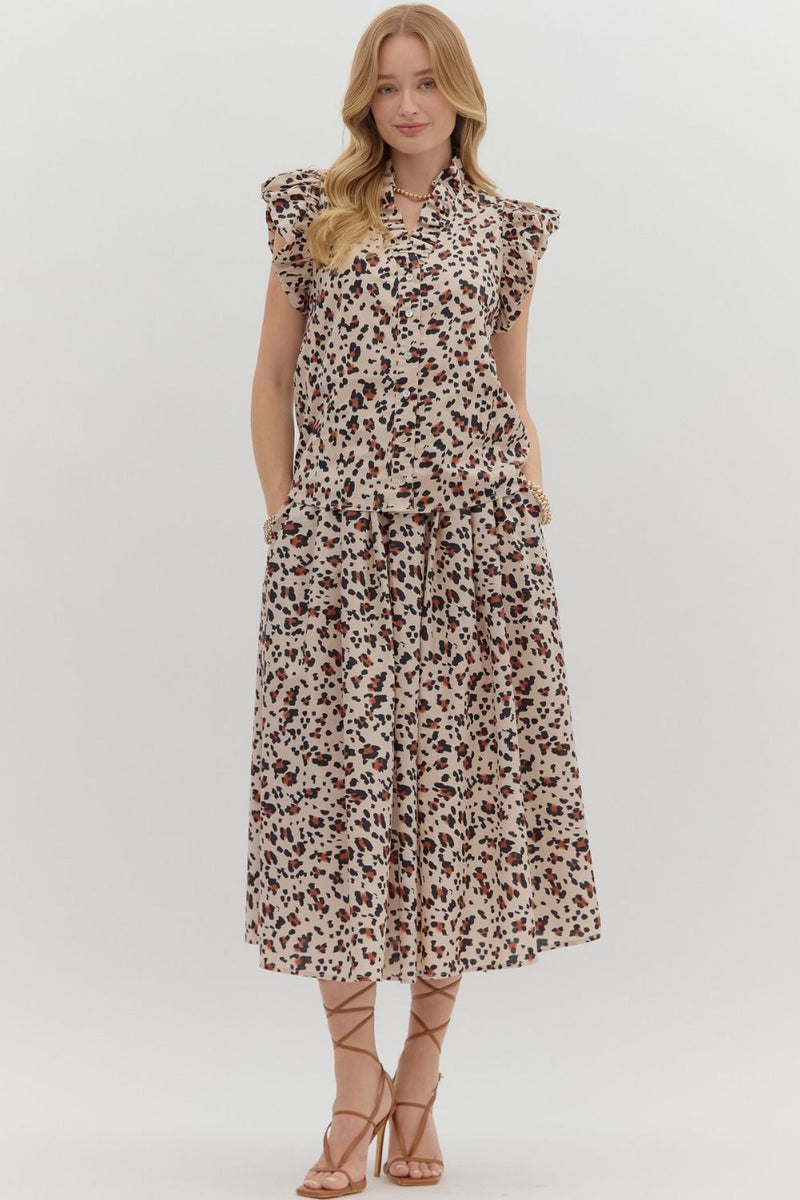 Flirty Feline Top - Ecru