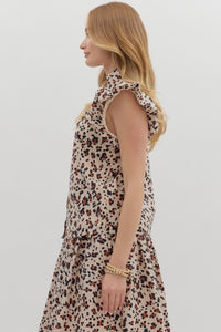 Flirty Feline Top - Ecru