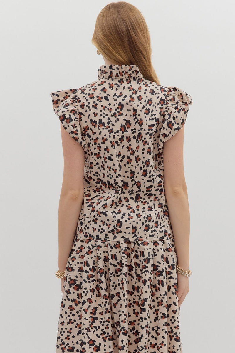 Flirty Feline Top - Ecru