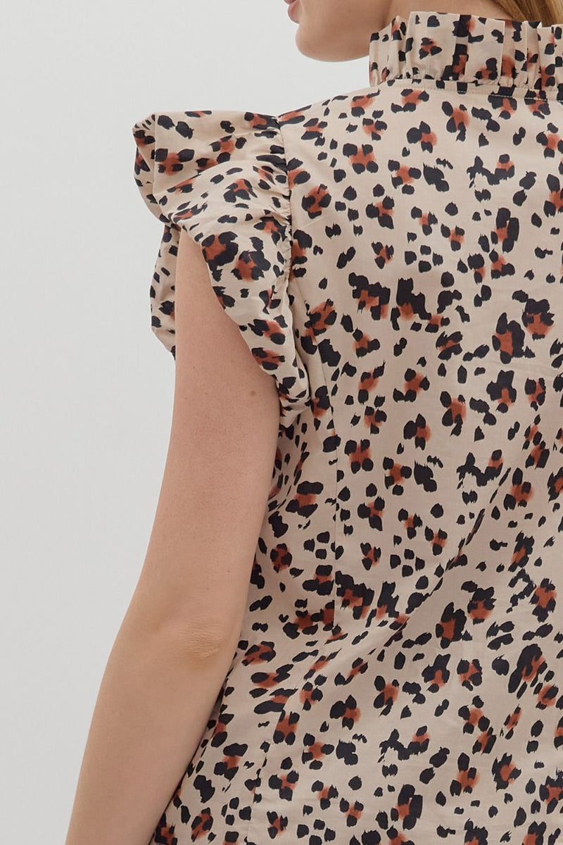 Flirty Feline Top - Ecru