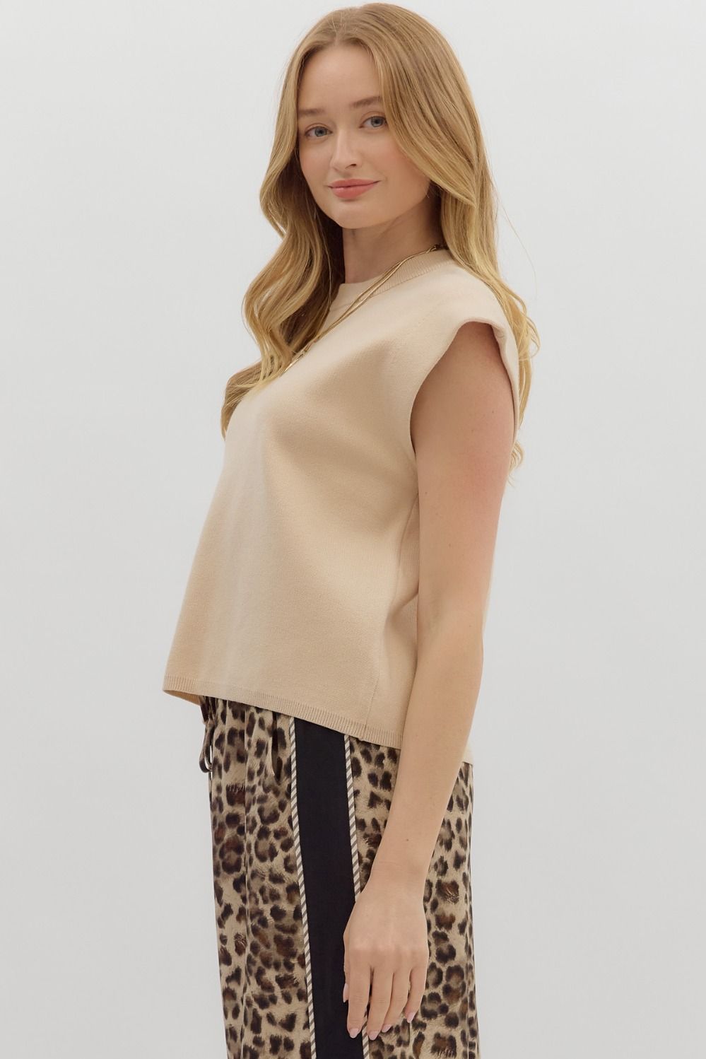 Time Keeps Moving Top - Ecru