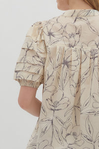 Bloom To New Heights Top - Ecru