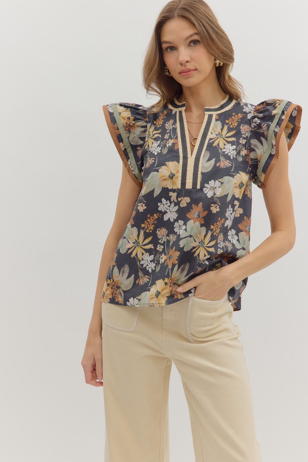 Autumn Air Top - Charcoal