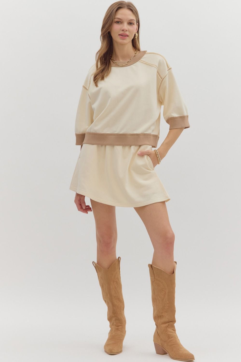 Right Time Right Place Top - Ecru