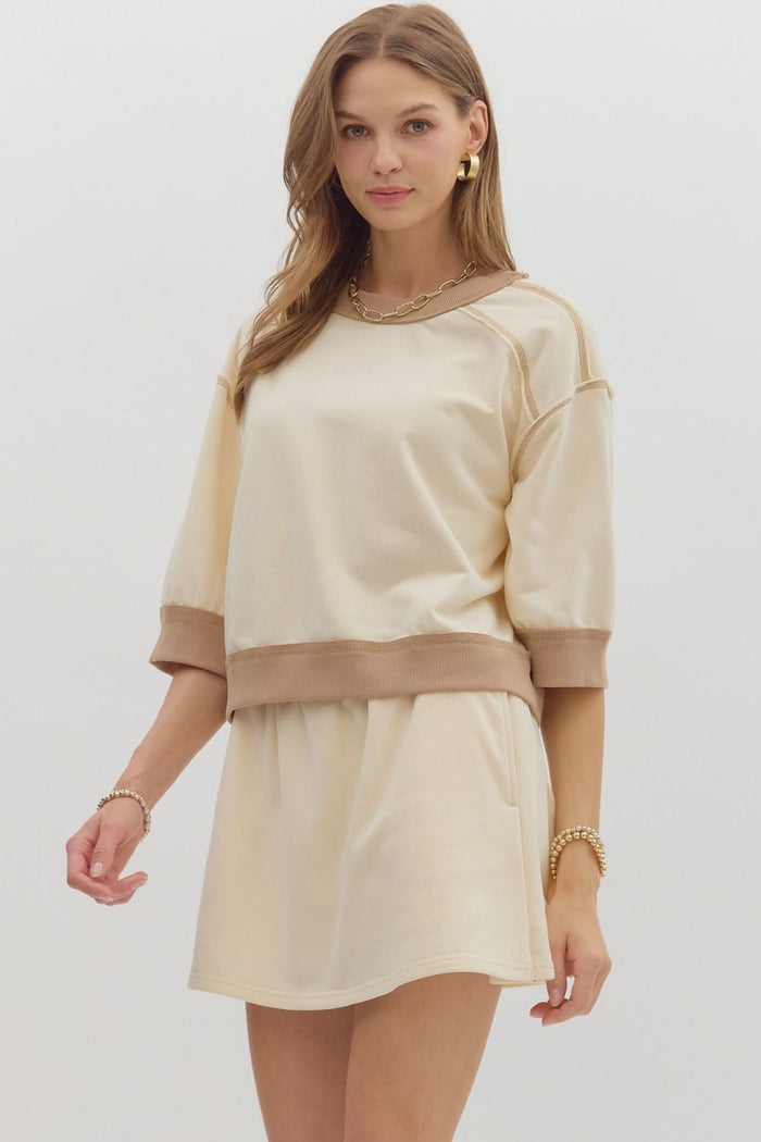 Right Time Right Place Top - Ecru