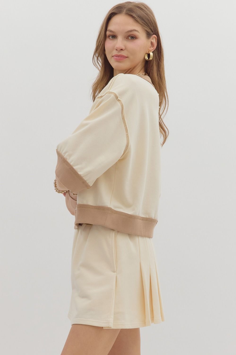 Right Time Right Place Top - Ecru