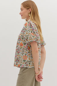 Feel The Rush Top - Red Multi