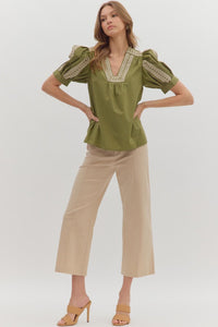 Feelin' Alive Top - Olive