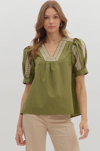 Feelin' Alive Top - Olive