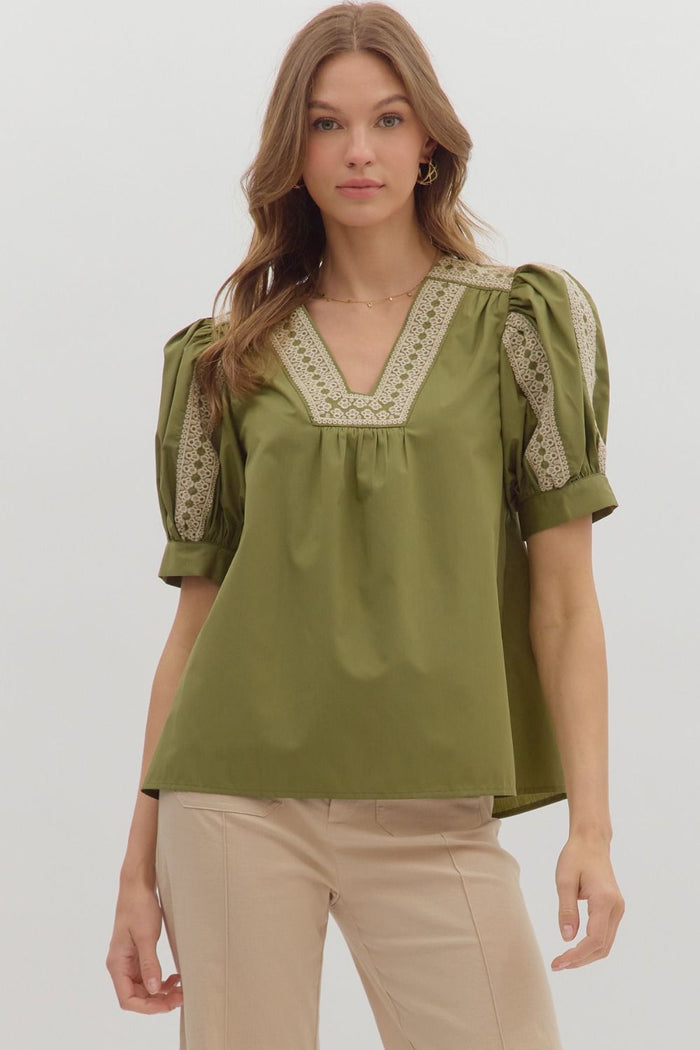 Feelin' Alive Top - Olive