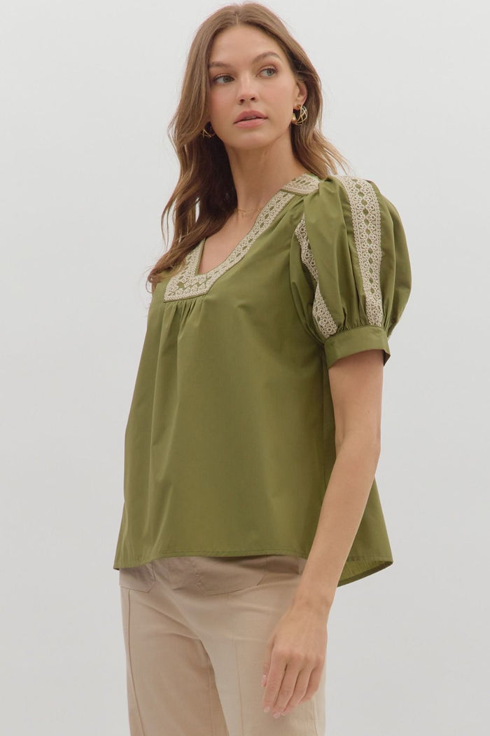 Feelin' Alive Top - Olive