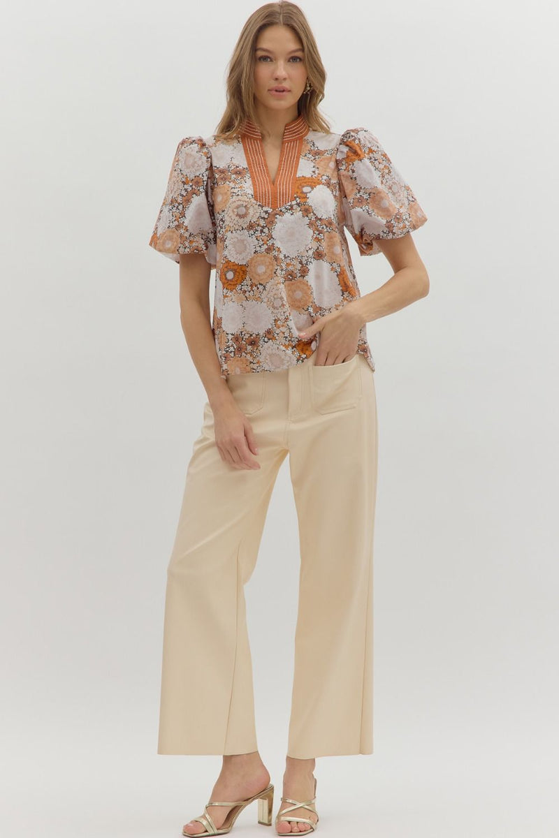 Harvest Bloom Top - Rust