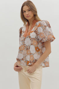 Harvest Bloom Top - Rust