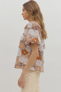 Harvest Bloom Top - Rust