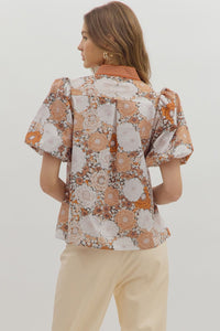 Harvest Bloom Top - Rust