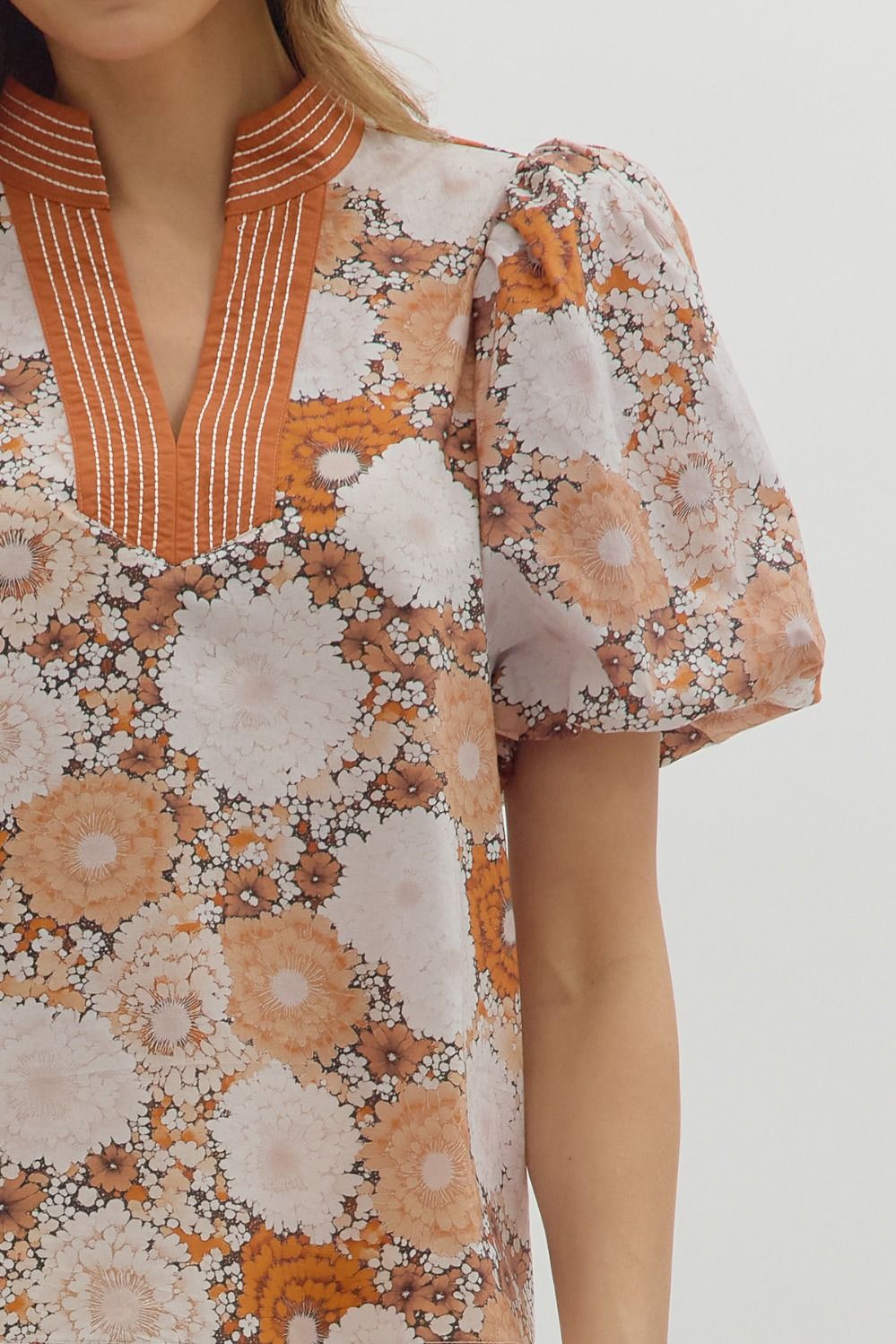 Harvest Bloom Top - Rust