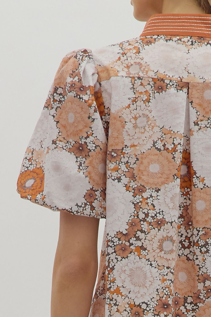 Harvest Bloom Top - Rust