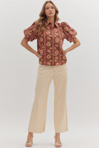 Wild & Free Top - Burgundy