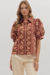 Wild & Free Top - Burgundy