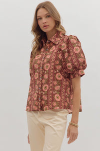 Wild & Free Top - Burgundy