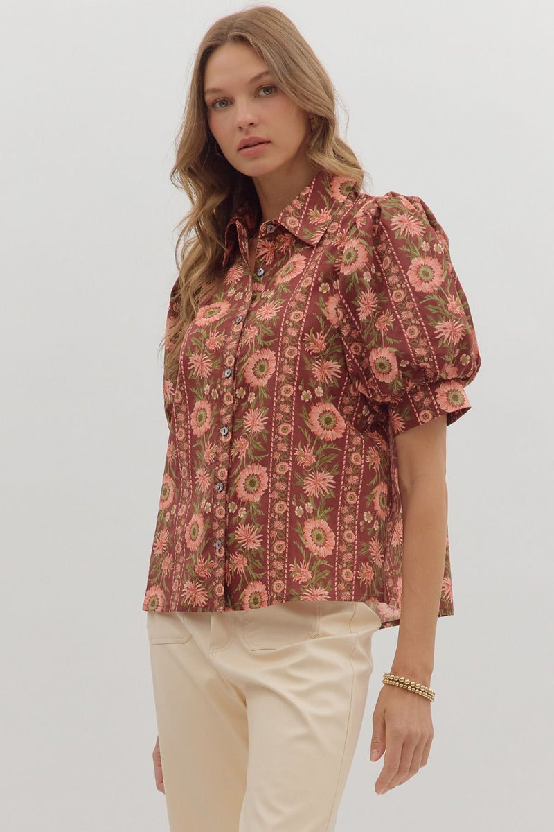 Wild & Free Top - Burgundy