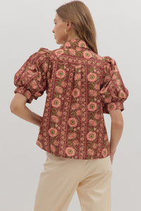 Wild & Free Top - Burgundy