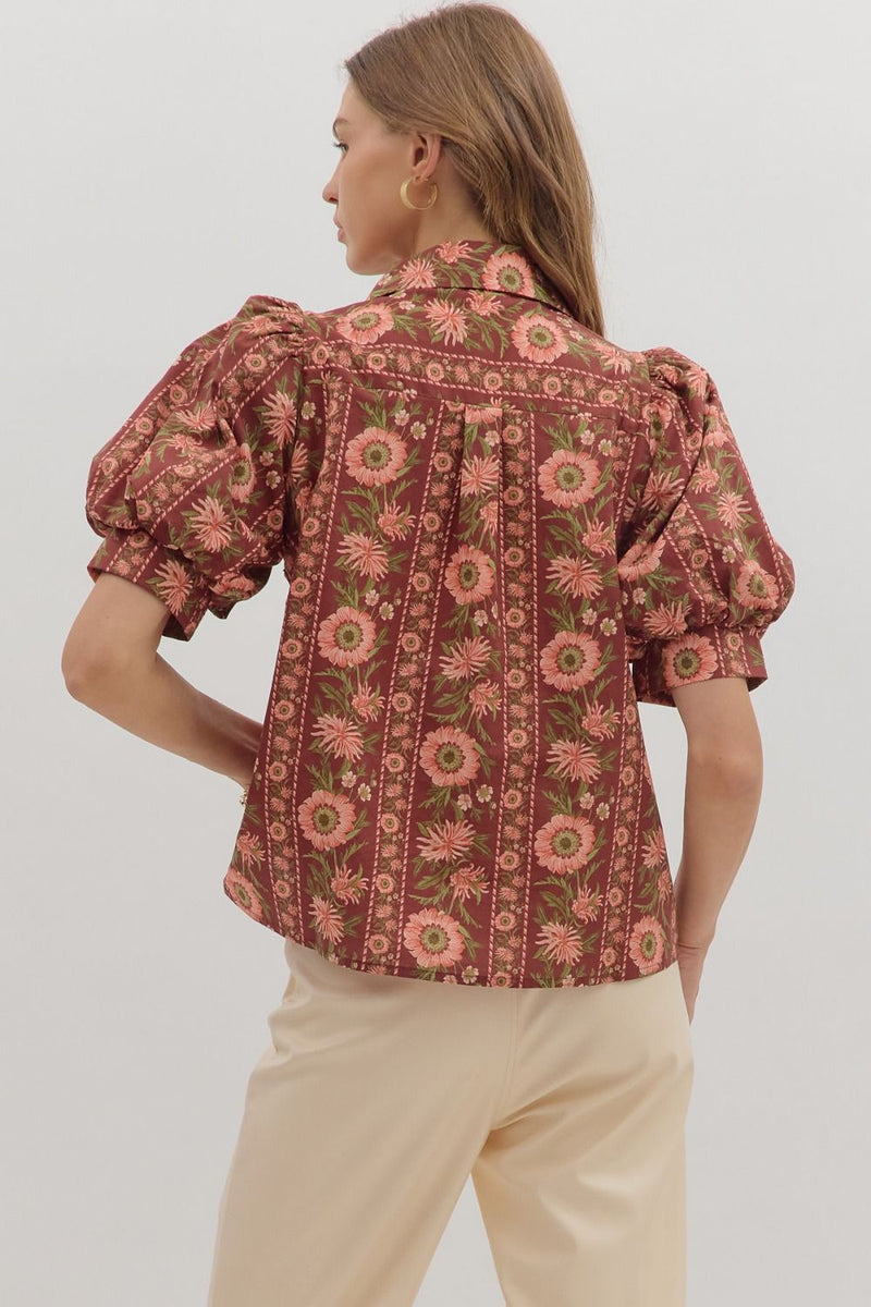 Wild & Free Top - Burgundy