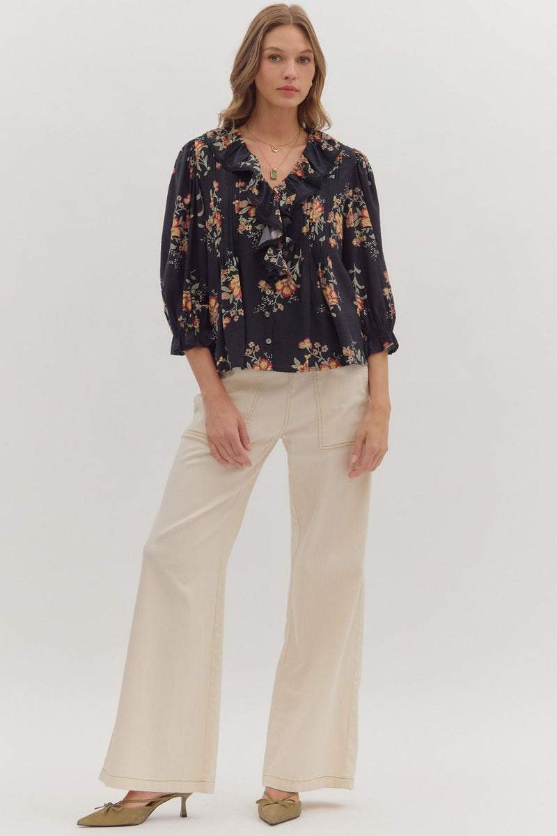 Falling For You Top - Black