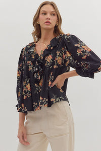 Falling For You Top - Black