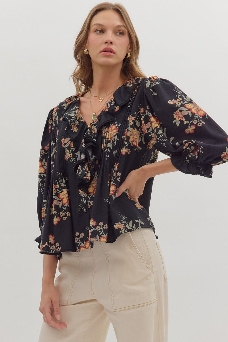 Falling For You Top - Black