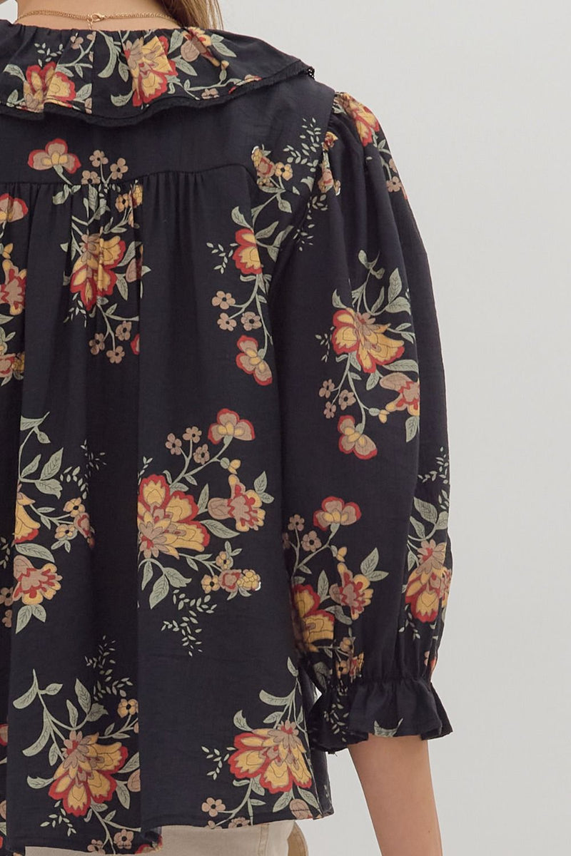 Falling For You Top - Black