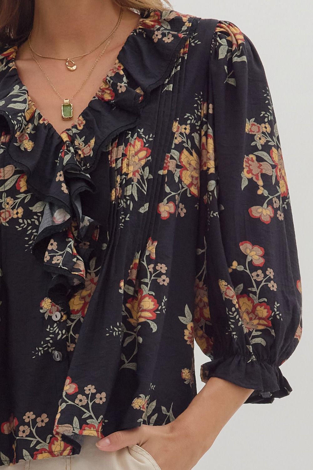 Falling For You Top - Black