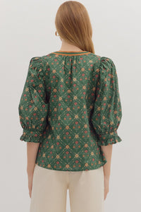 Deep Roots Top - H Green