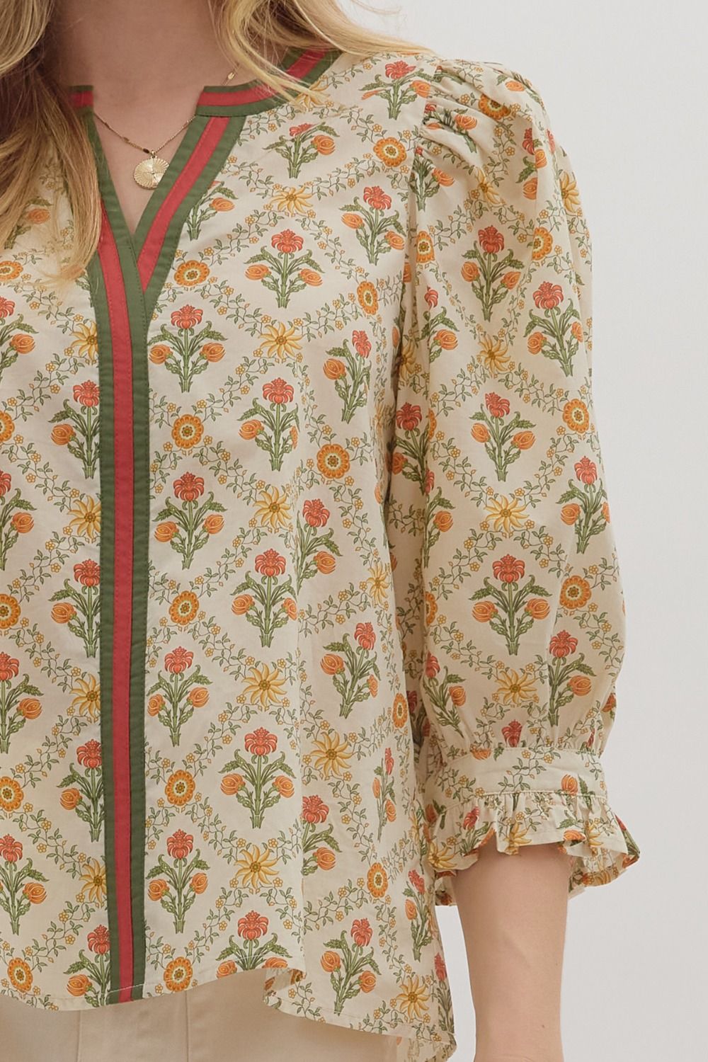 Deep Roots Top - Ecru